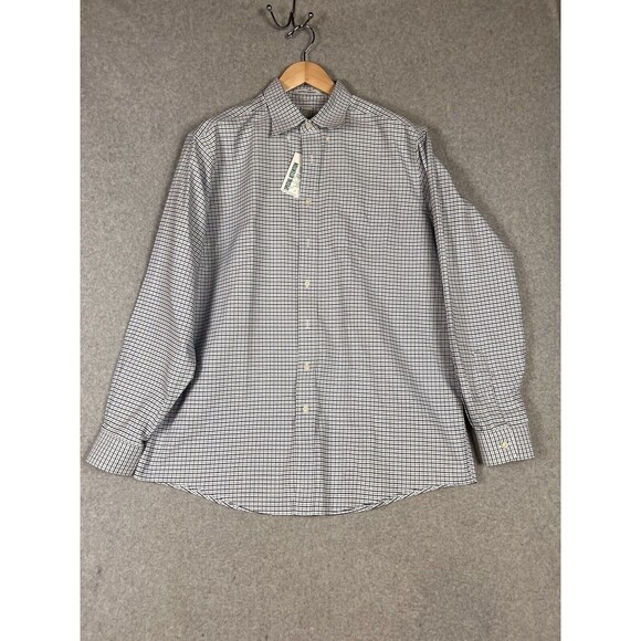 LL Bean Mens Size 17-37 Plaid Shirt Button Front Wrinkle Resistant - Picture 1 of 11